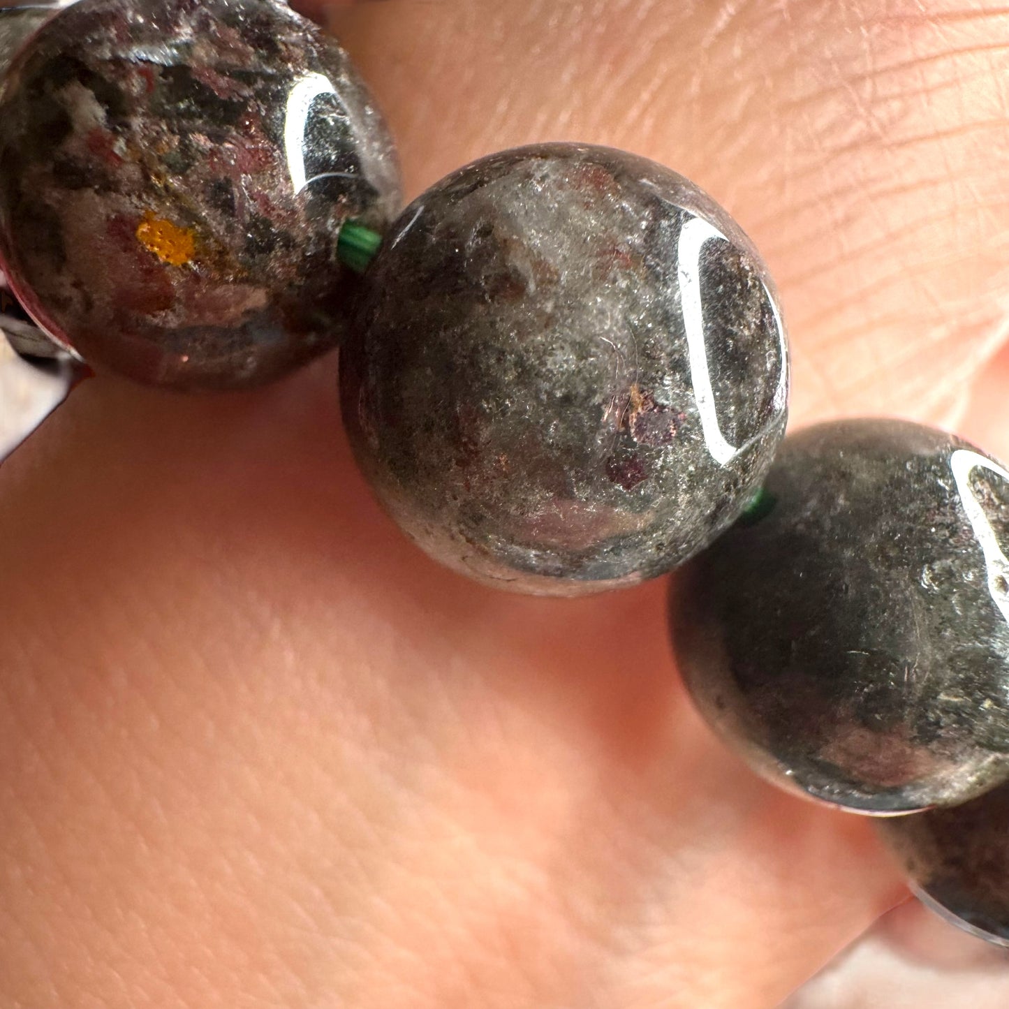 花園石英(Lodolite)水晶串珠手鍊