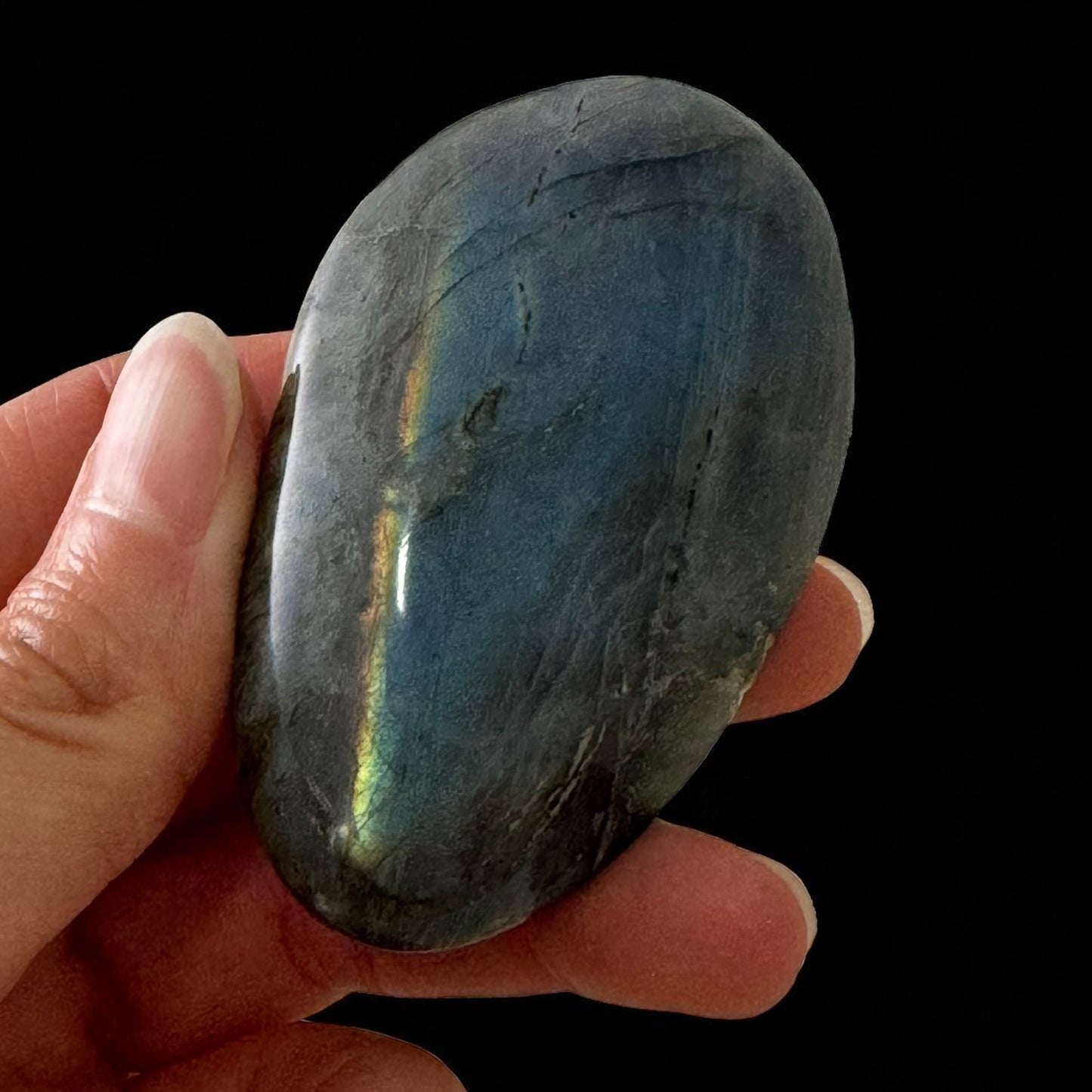 Premium Flash Labradorite Crystal Palm Stones