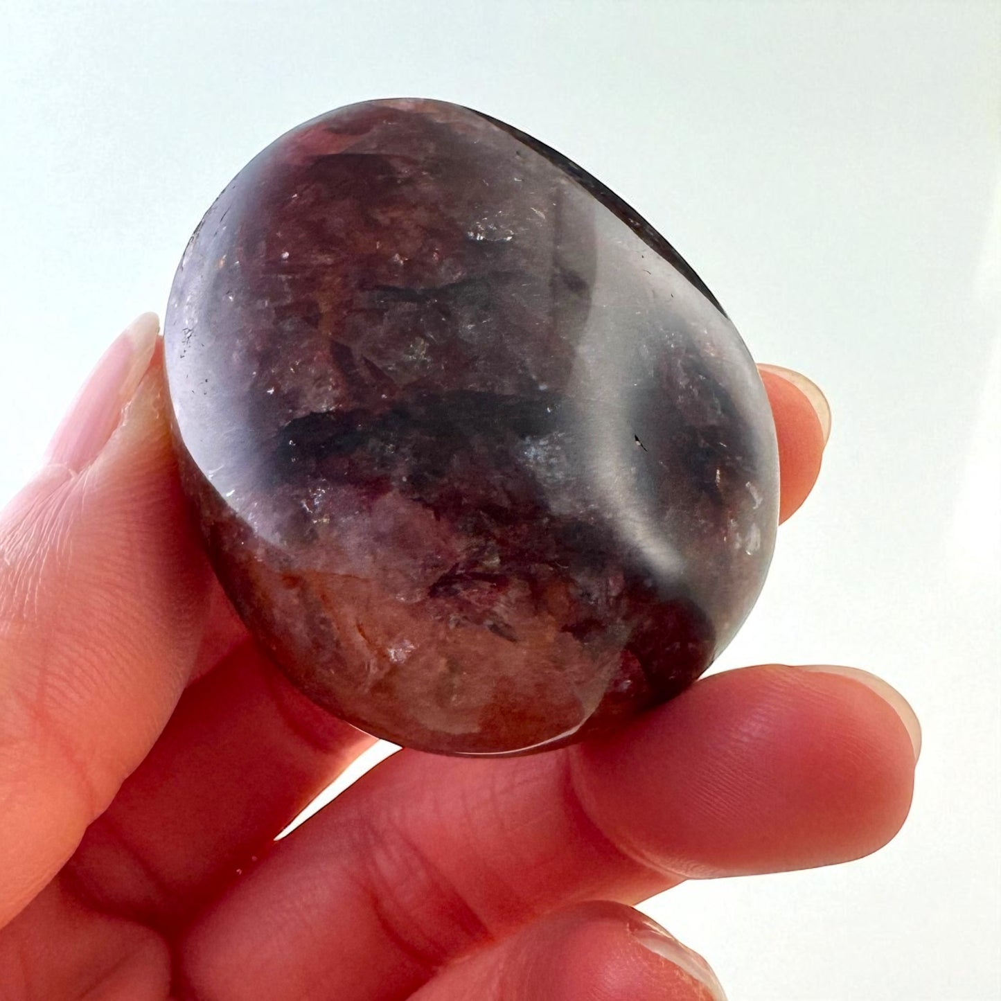 Premium Fire Quartz Crystal Palm Stones
