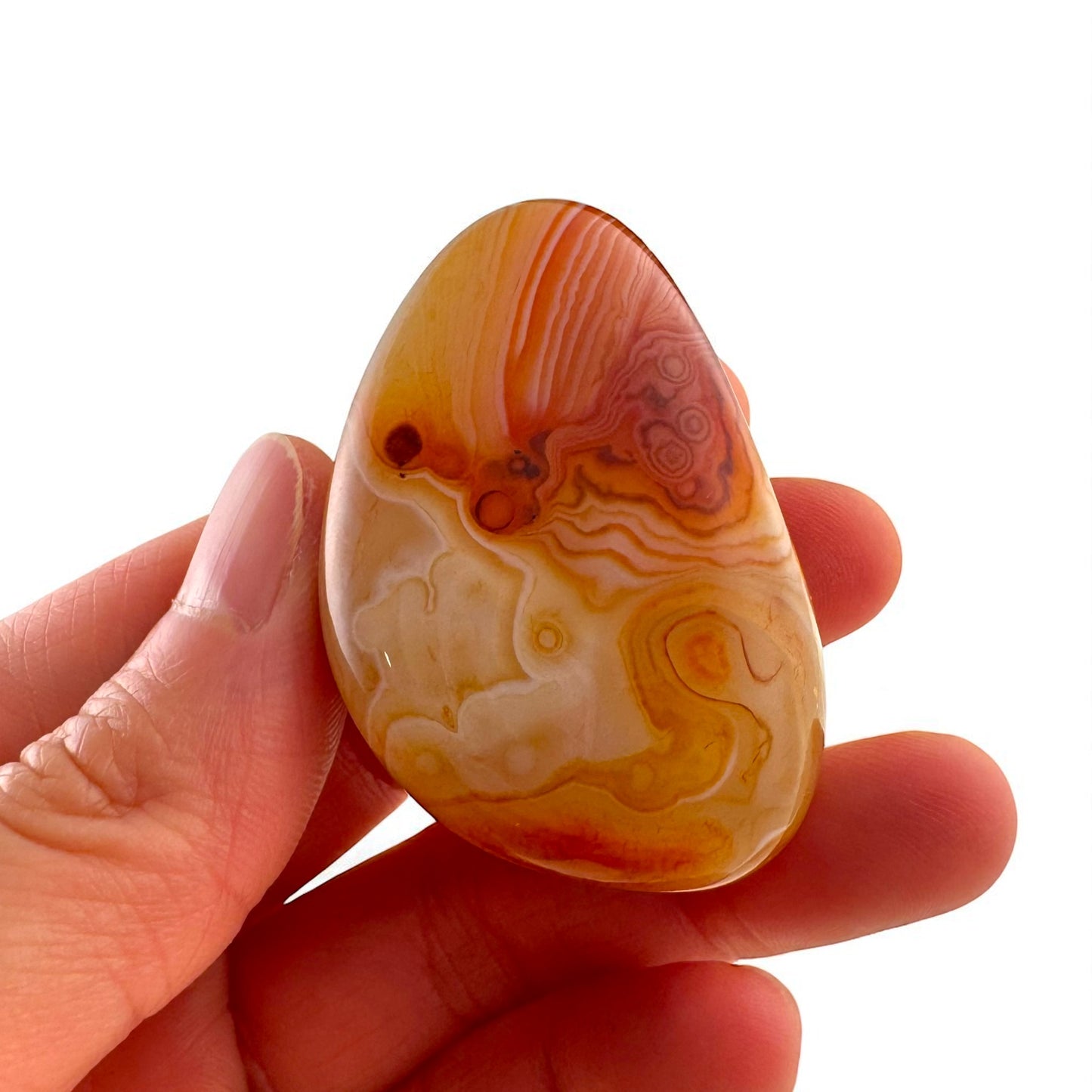 Sardonyx Agate Crystal Palm Stones