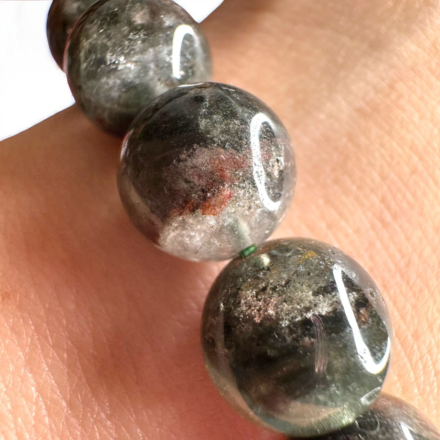 花園石英(Lodolite)水晶串珠手鍊