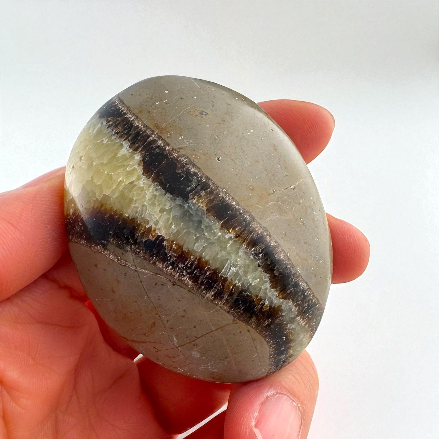 Septarian Crystal Palm Stones