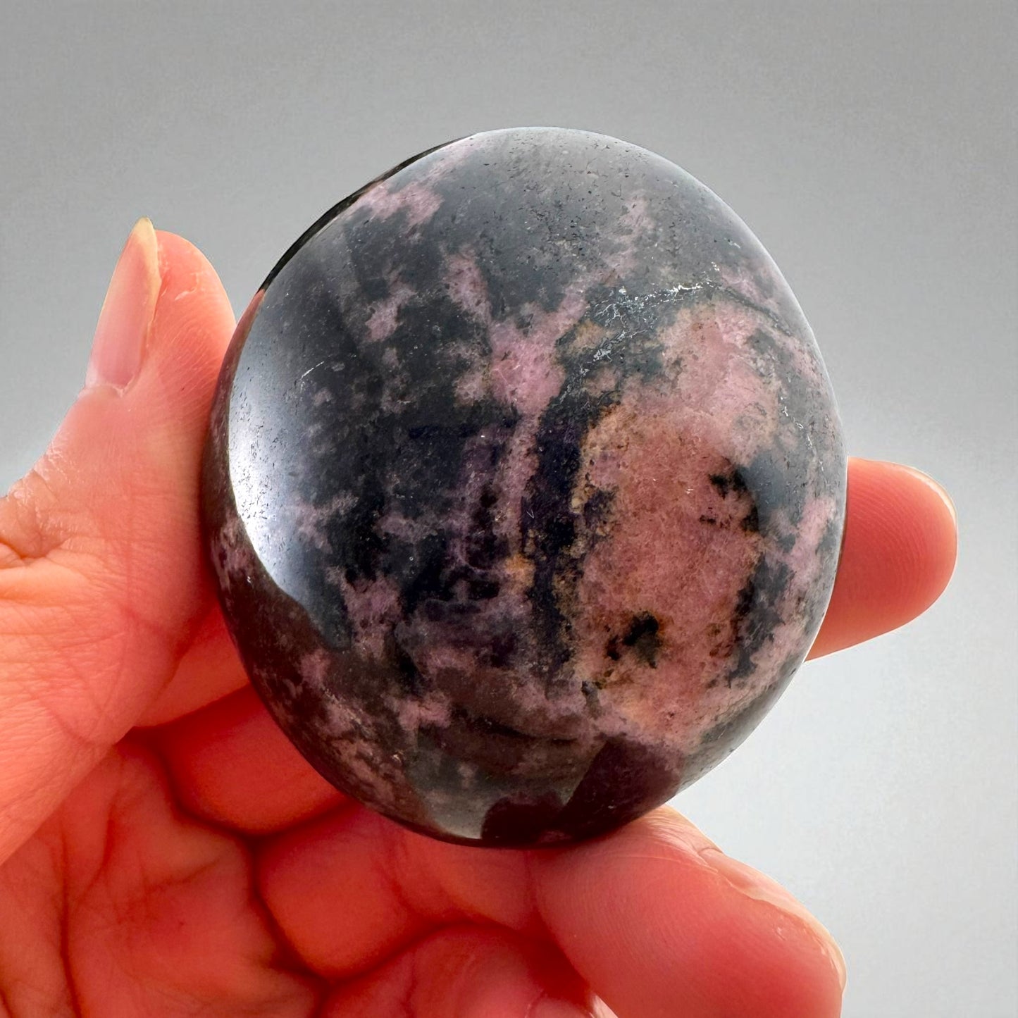 Rhodonite Crystal Palm Stones