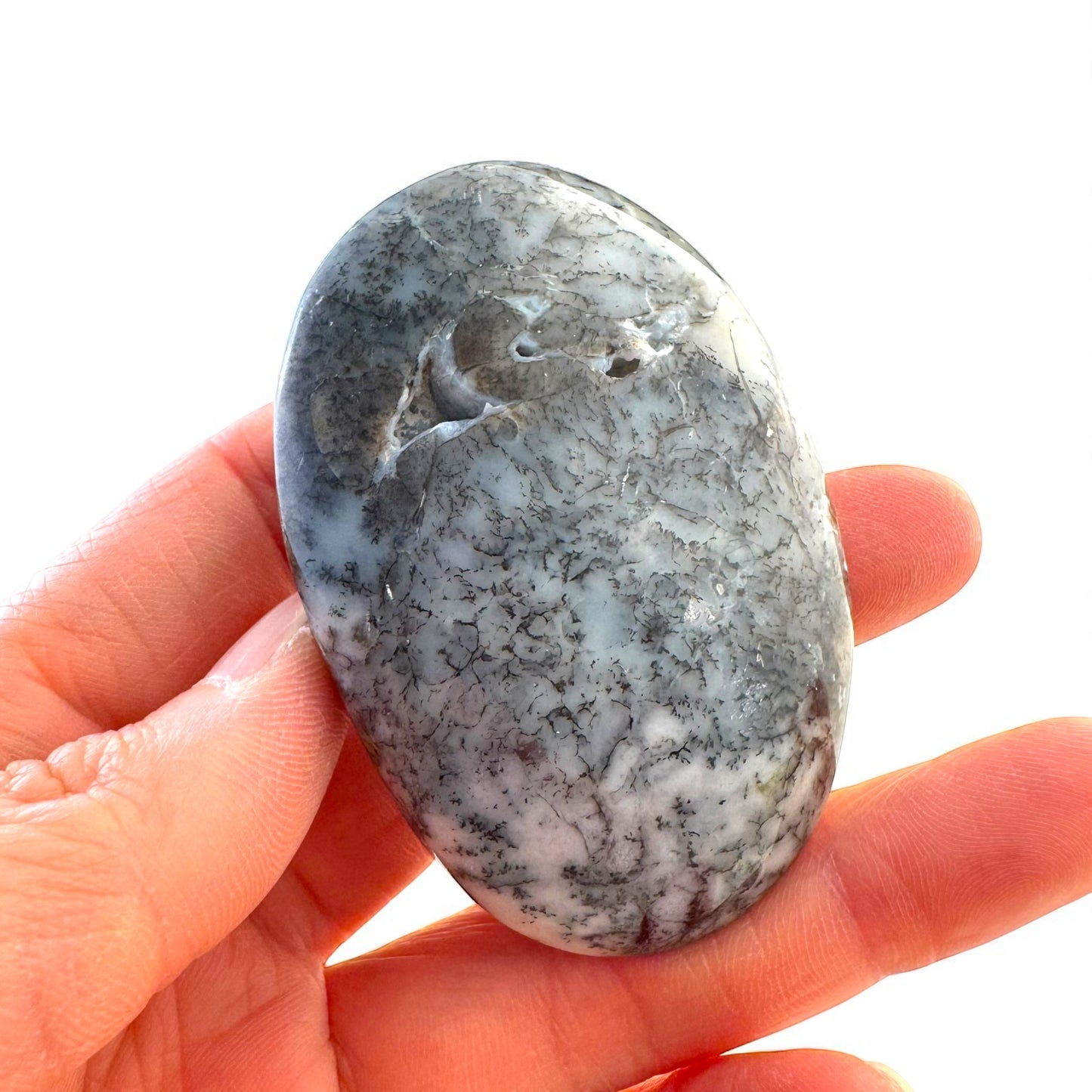 樹枝狀蛋白石水晶握石
