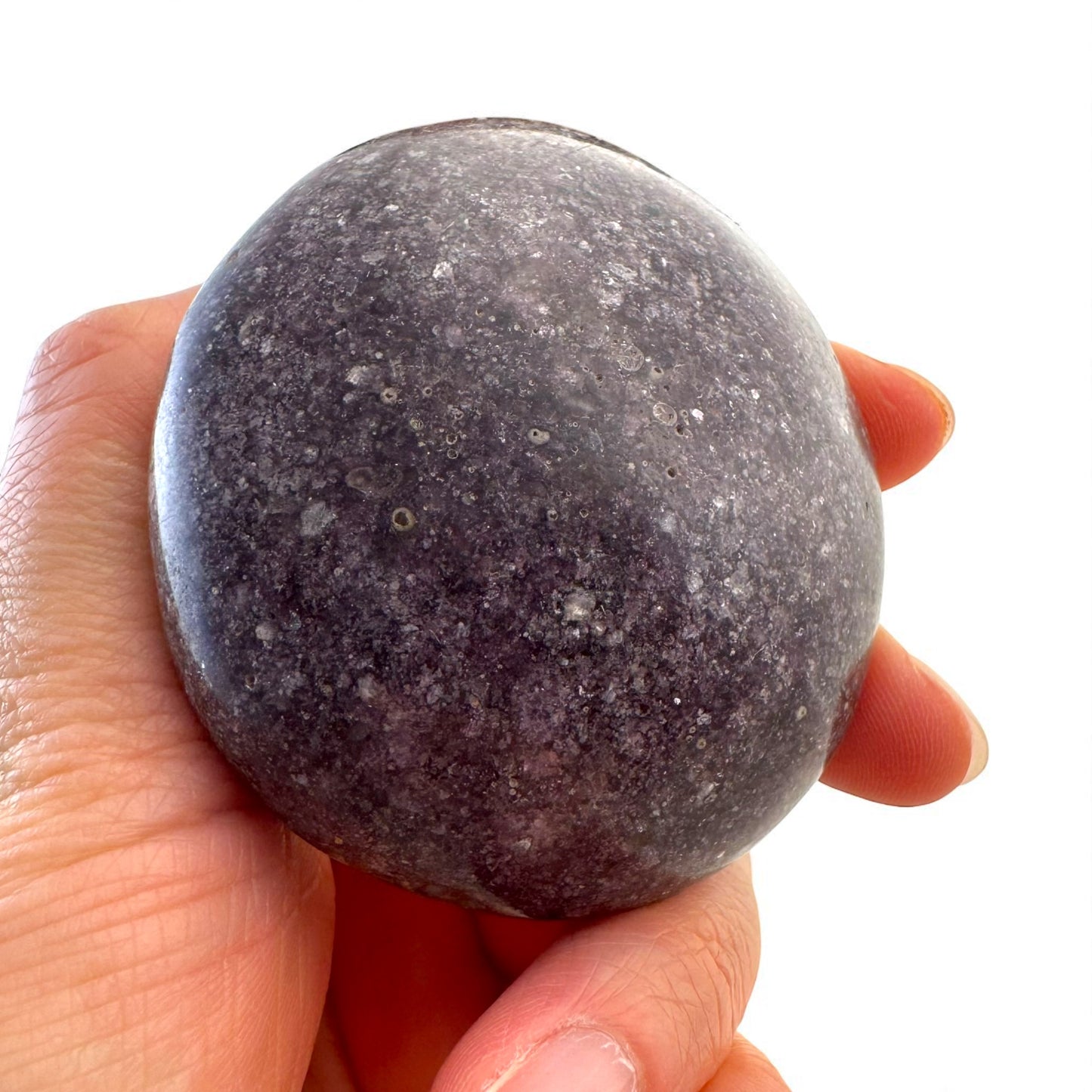 Lepidolite Crystal Palm Stones