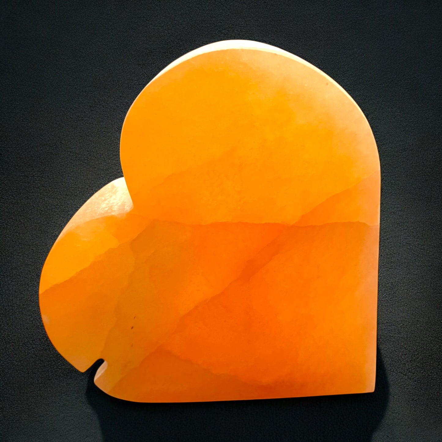 Heart Selenite Crystal Light