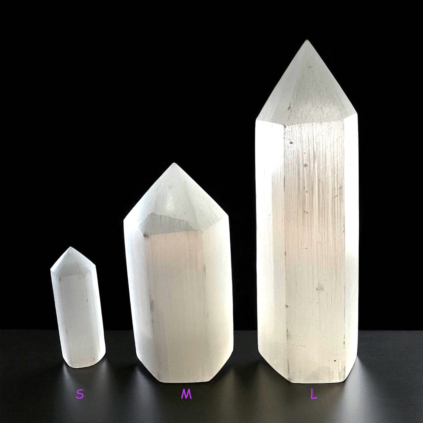 Polished Selenite Crystal Towers