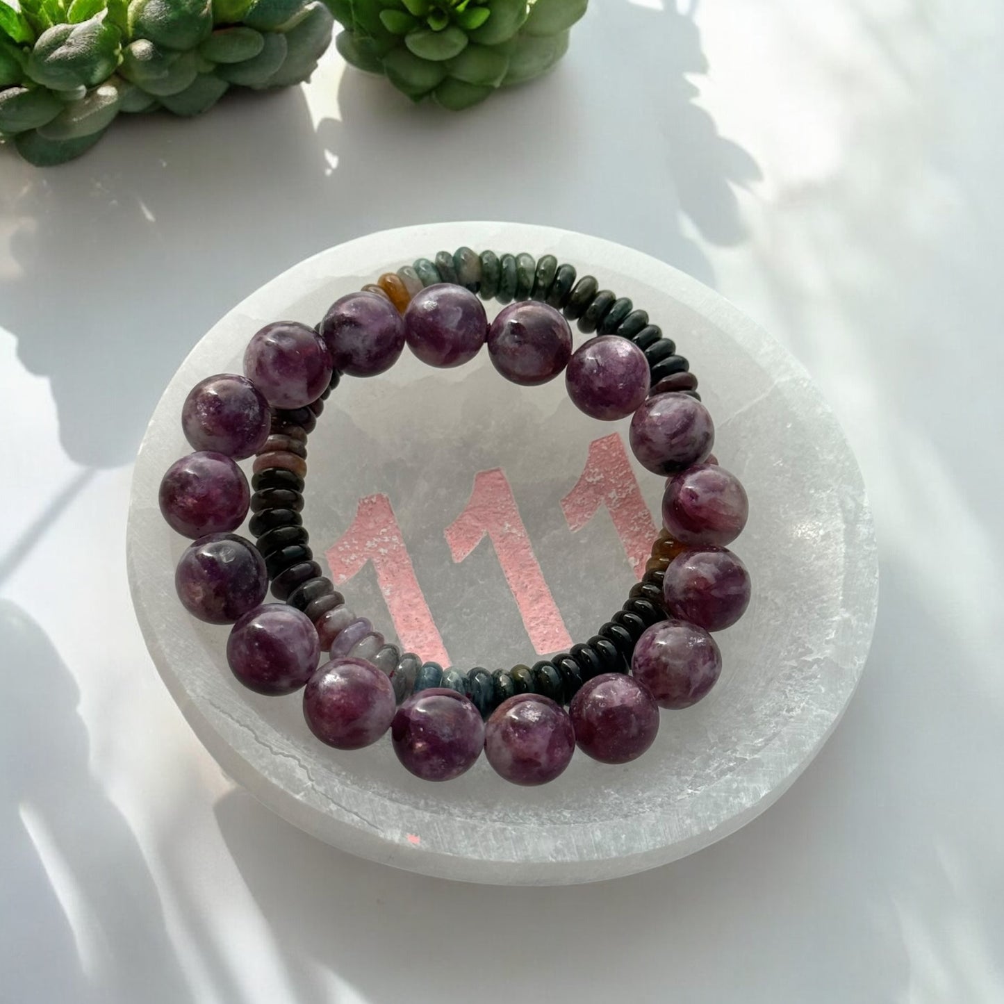 Angel Number "111" Selenite Crystal Bowl Round (S)