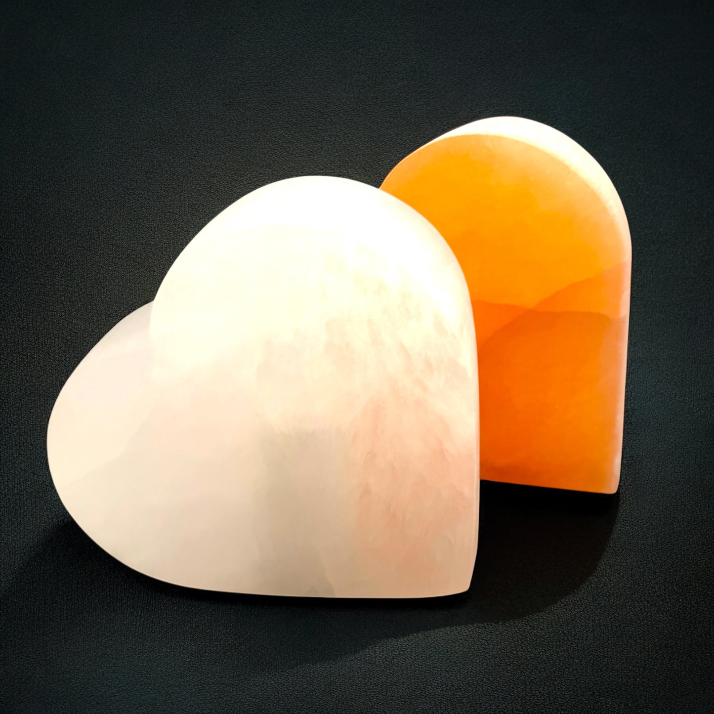 Heart Selenite Crystal Light