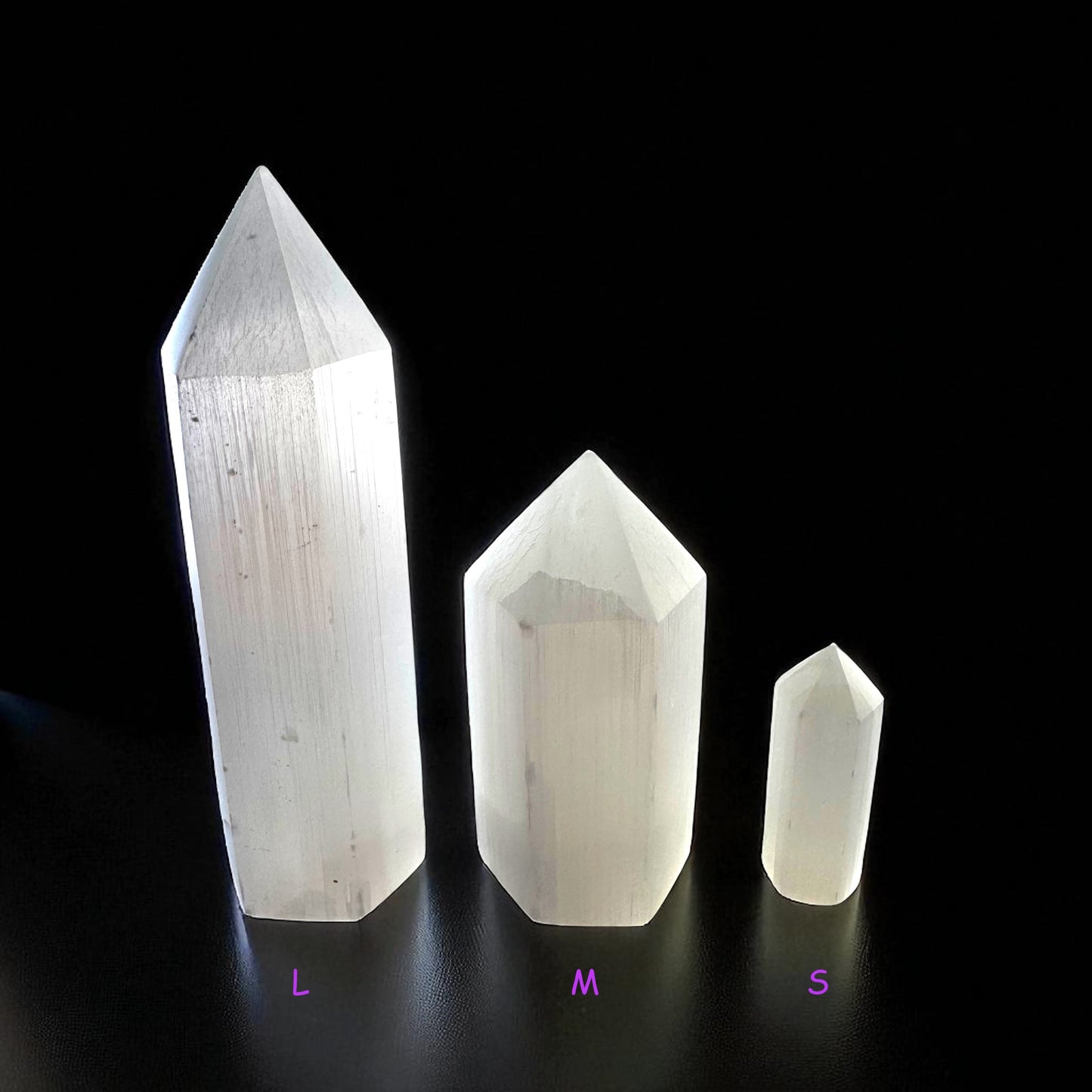 Polished Selenite Crystal Towers
