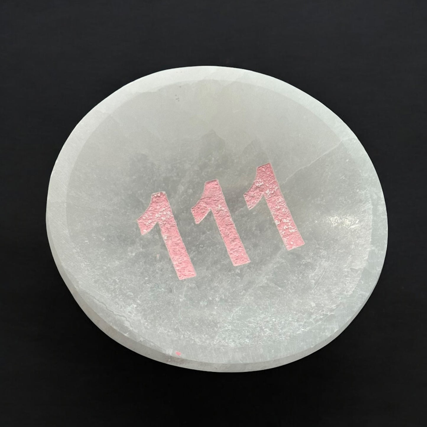 Angel Number "111" Selenite Crystal Bowl Round (S)