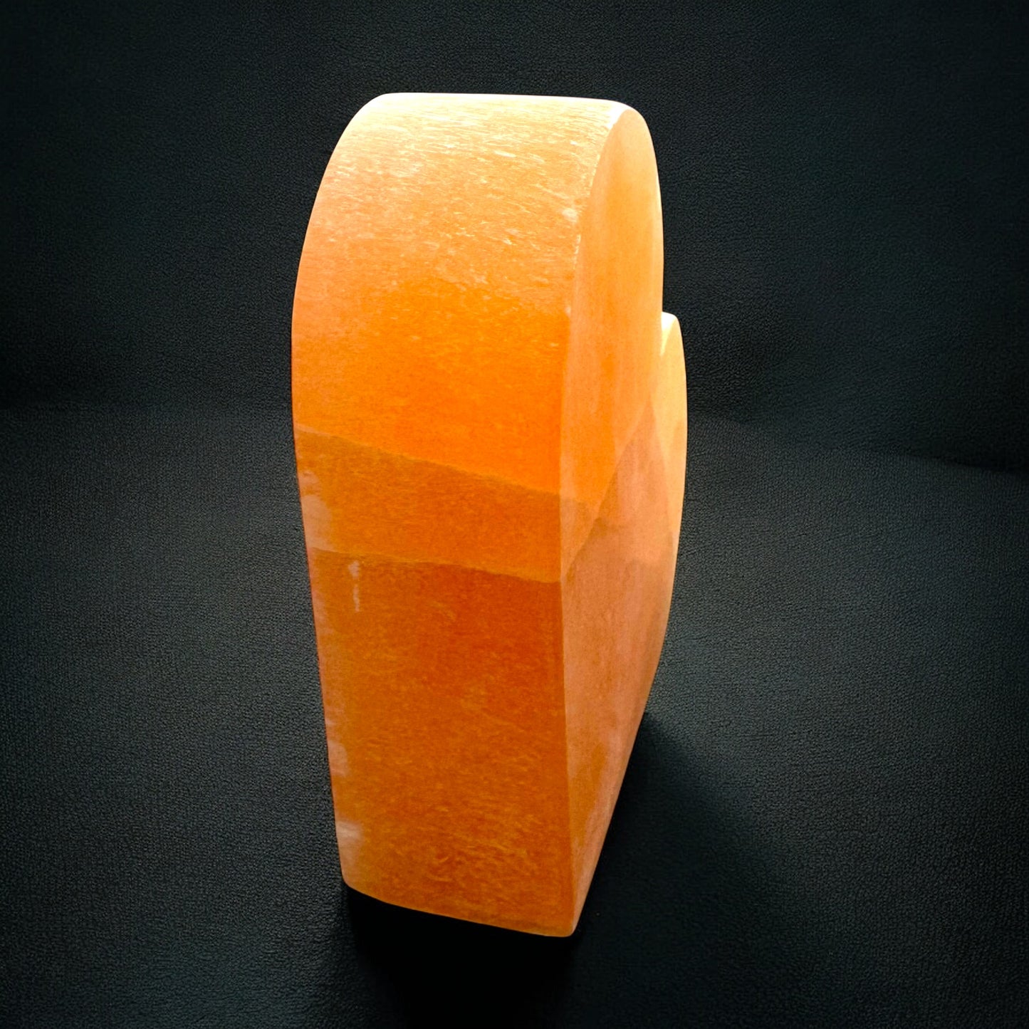 Heart Selenite Crystal Light