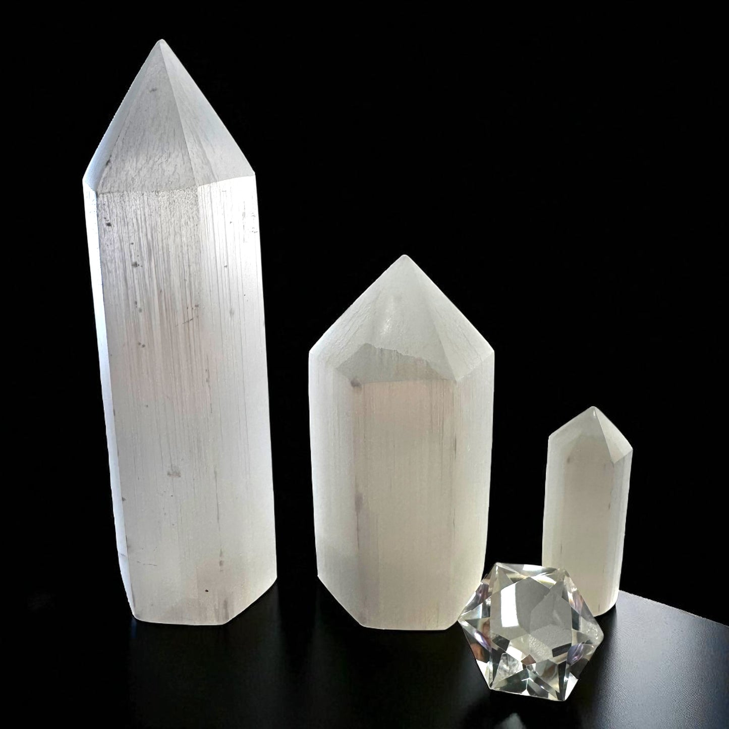 Polished Selenite Crystal Towers