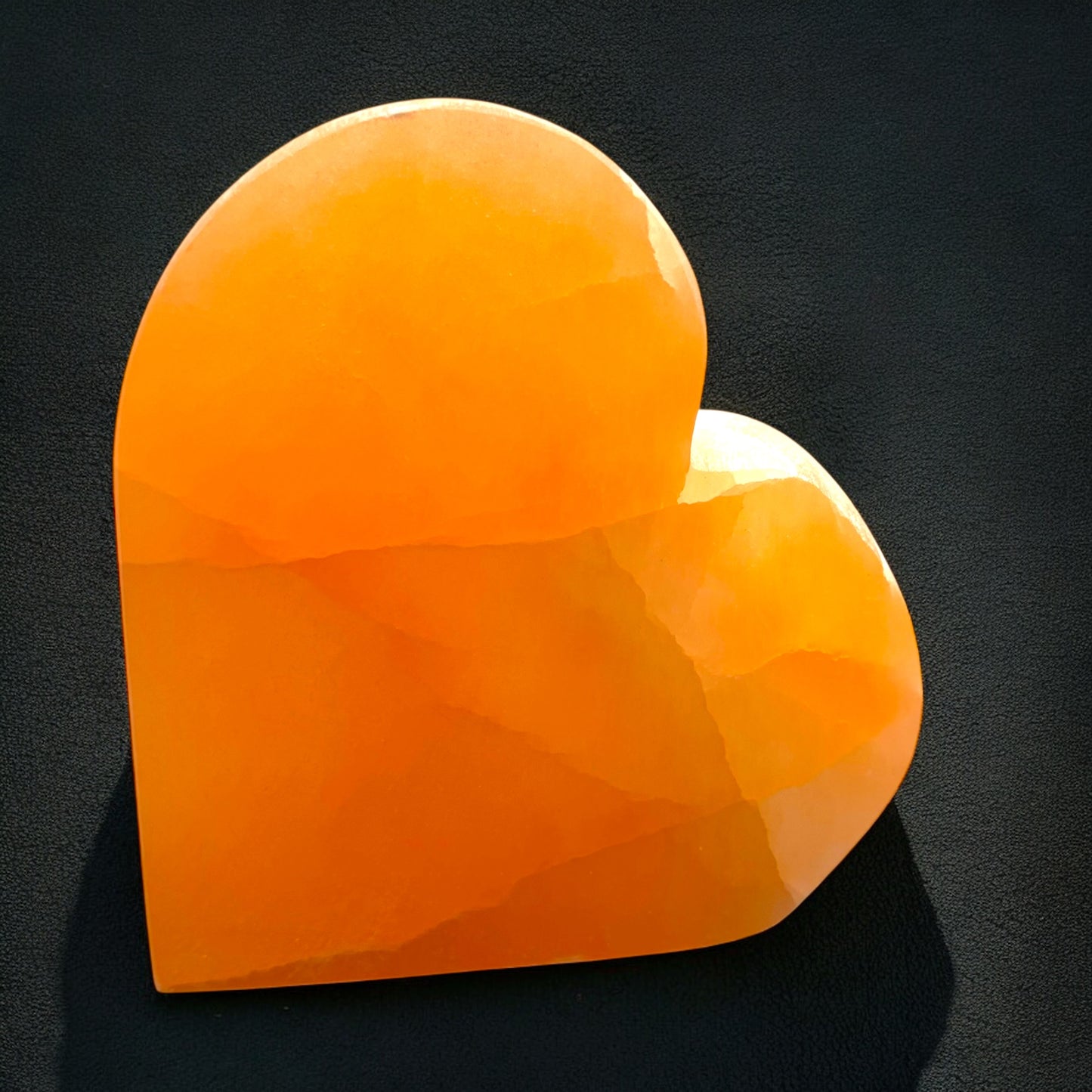 Heart Selenite Crystal Light