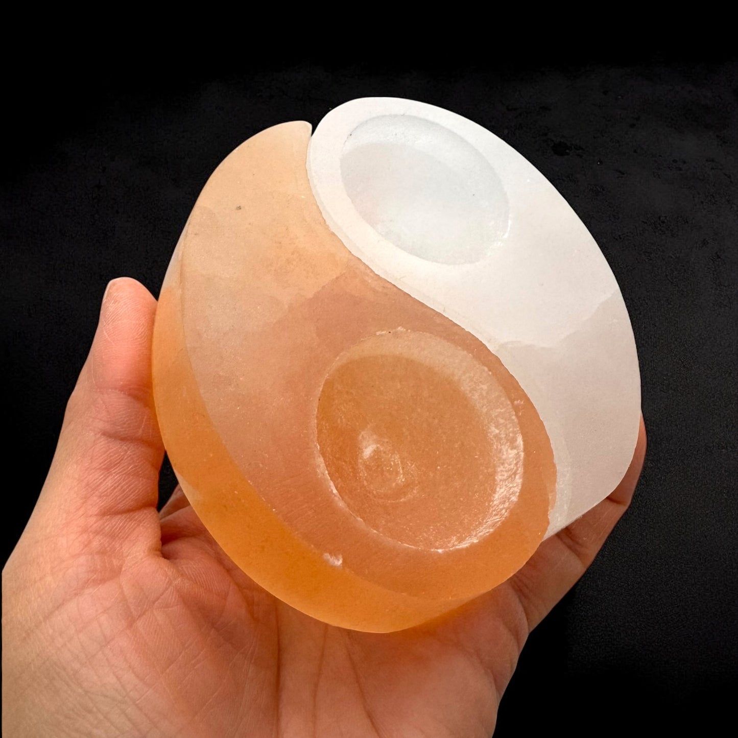 Ying Yang 透石膏水晶燭台