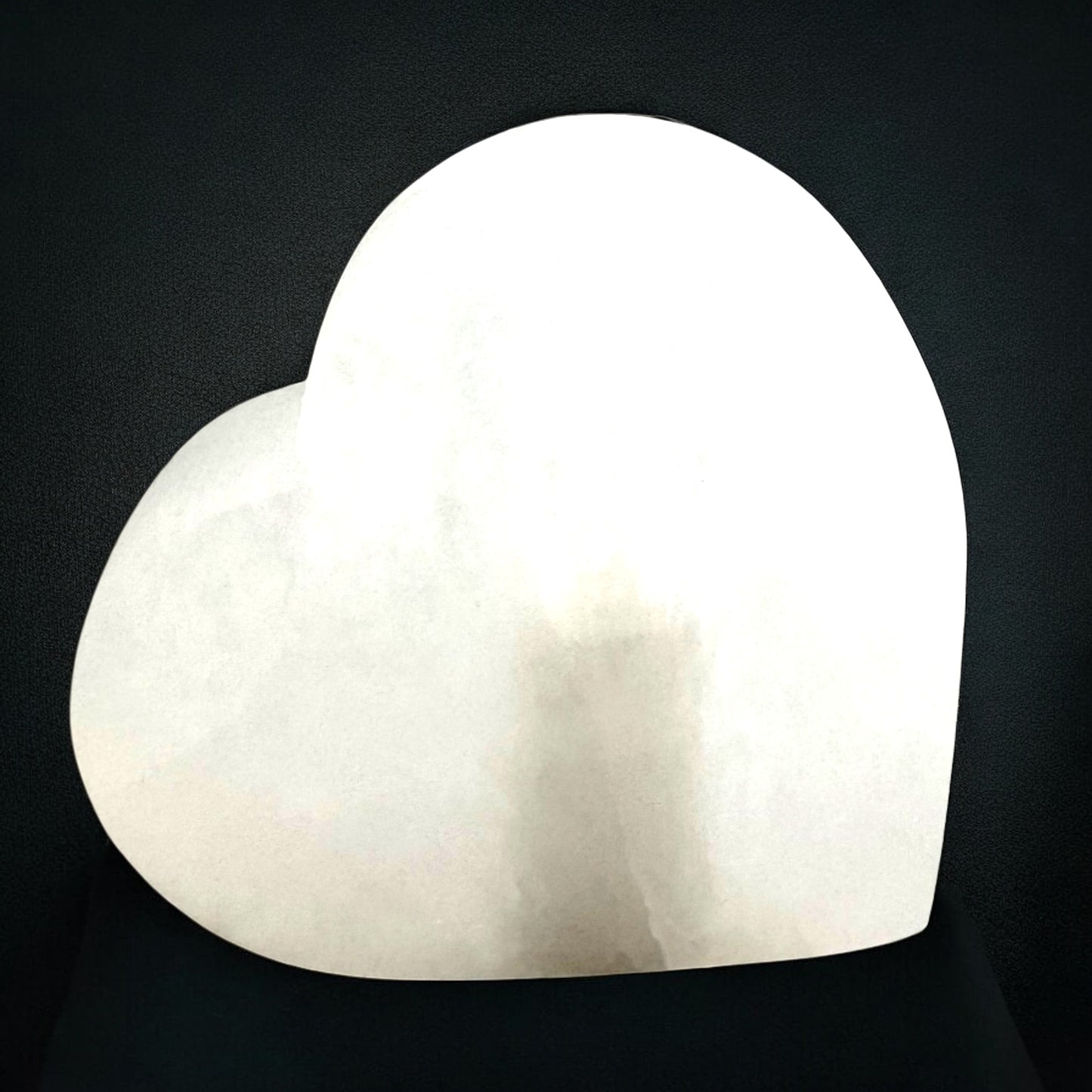 Heart Selenite Crystal Light