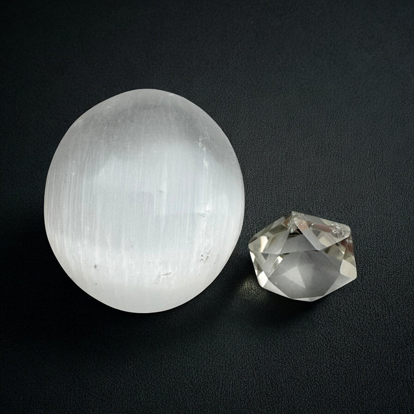 Selenite Crystal Palm Stones