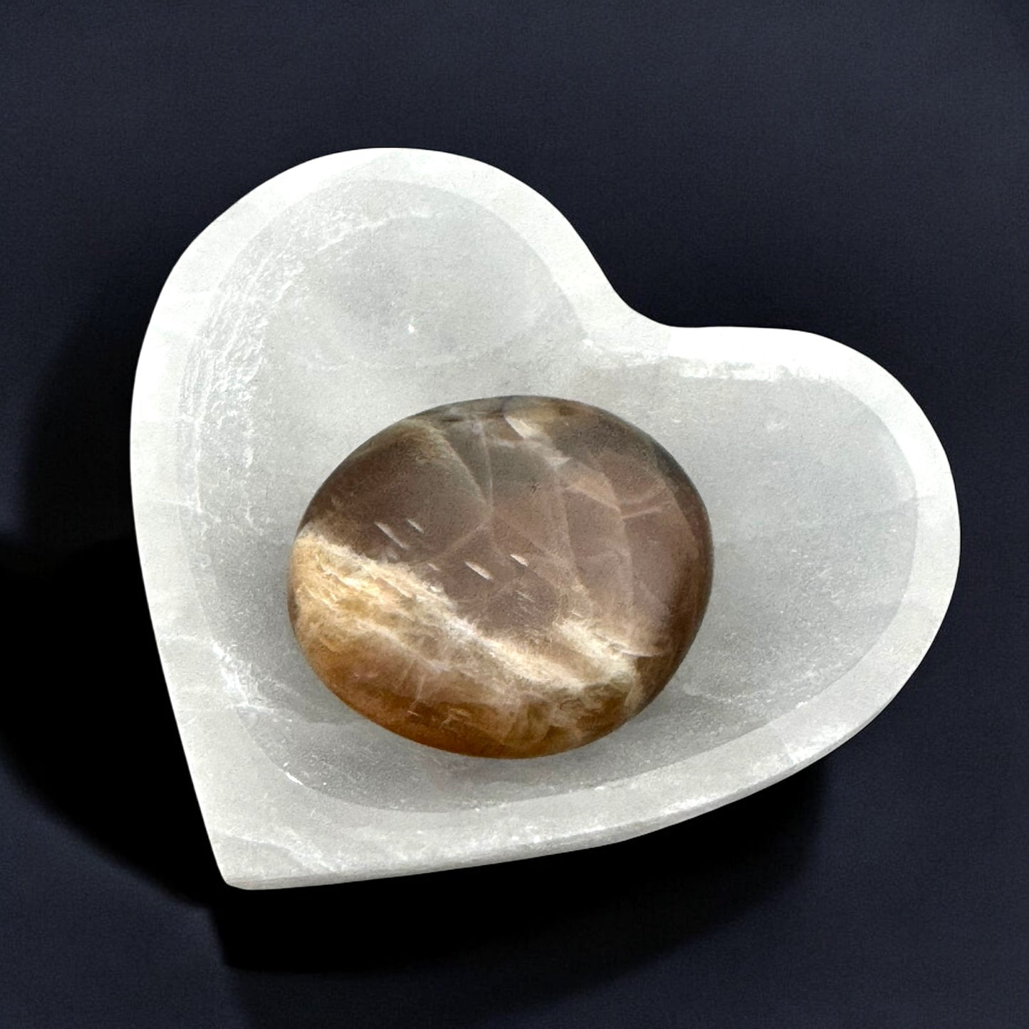Heart Selenite Crystal Bowl (S) Thin