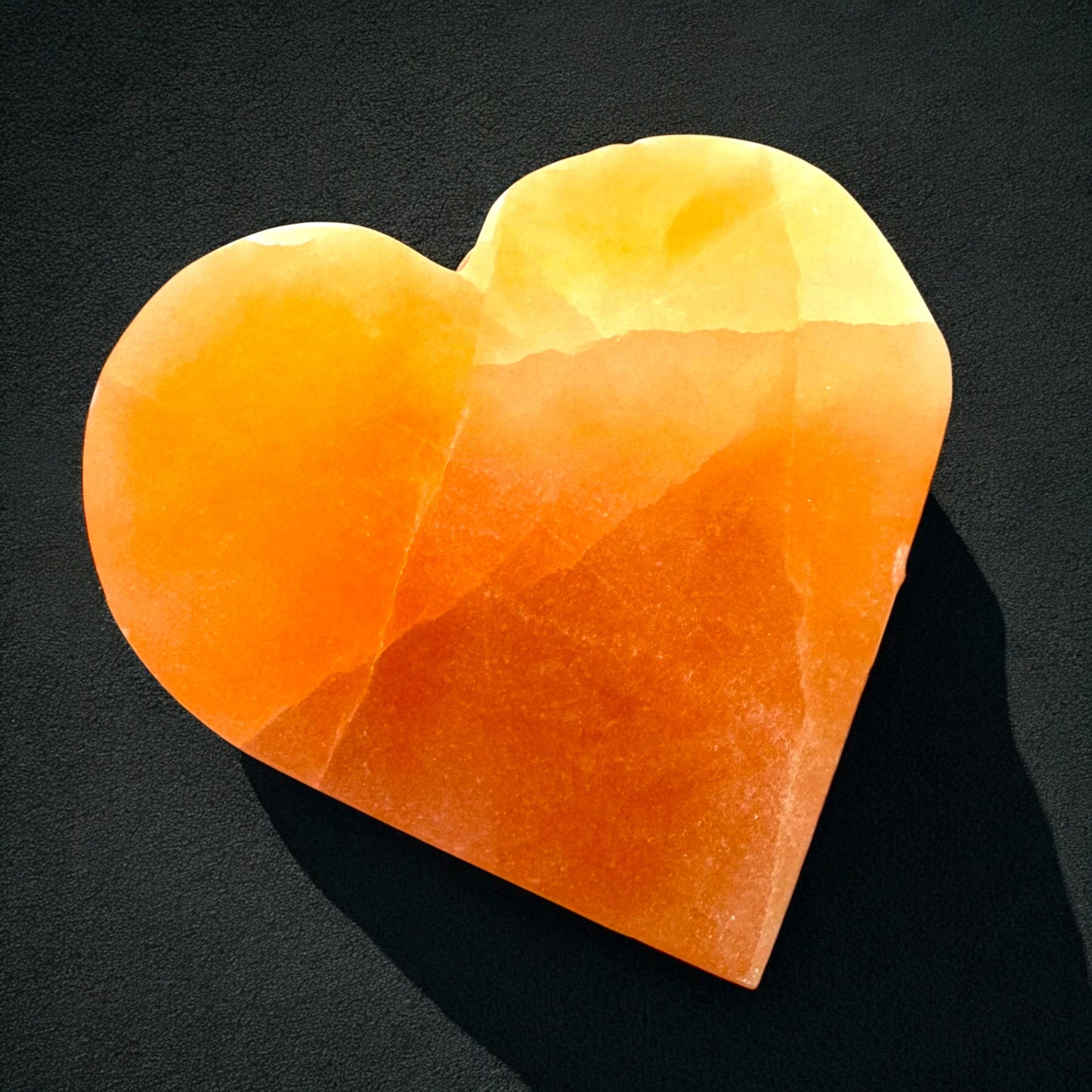 Heart Selenite Crystal Light