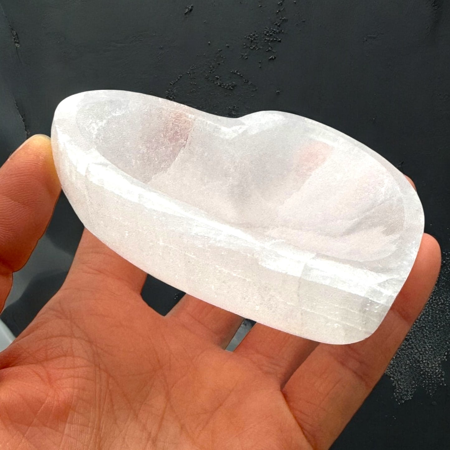 Heart Selenite Crystal Bowl (S) Thin