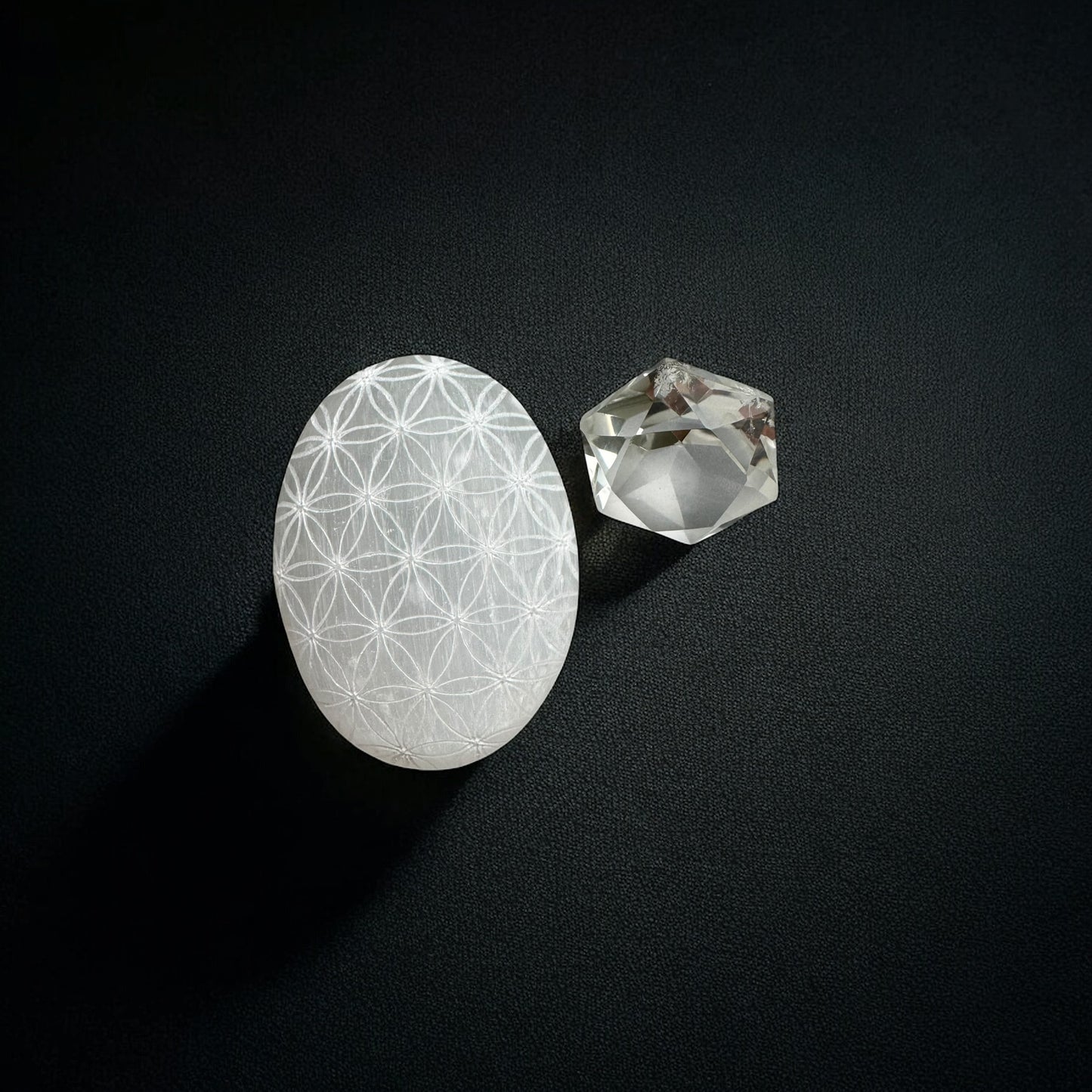 Selenite Crystal Palm Stones