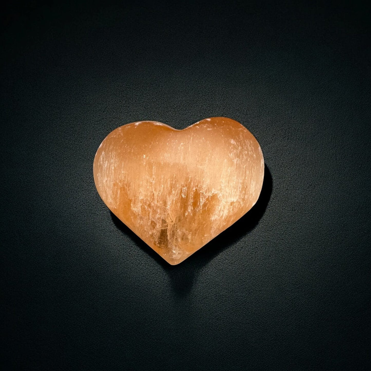 Heart Selenite Crystal Palm Stones