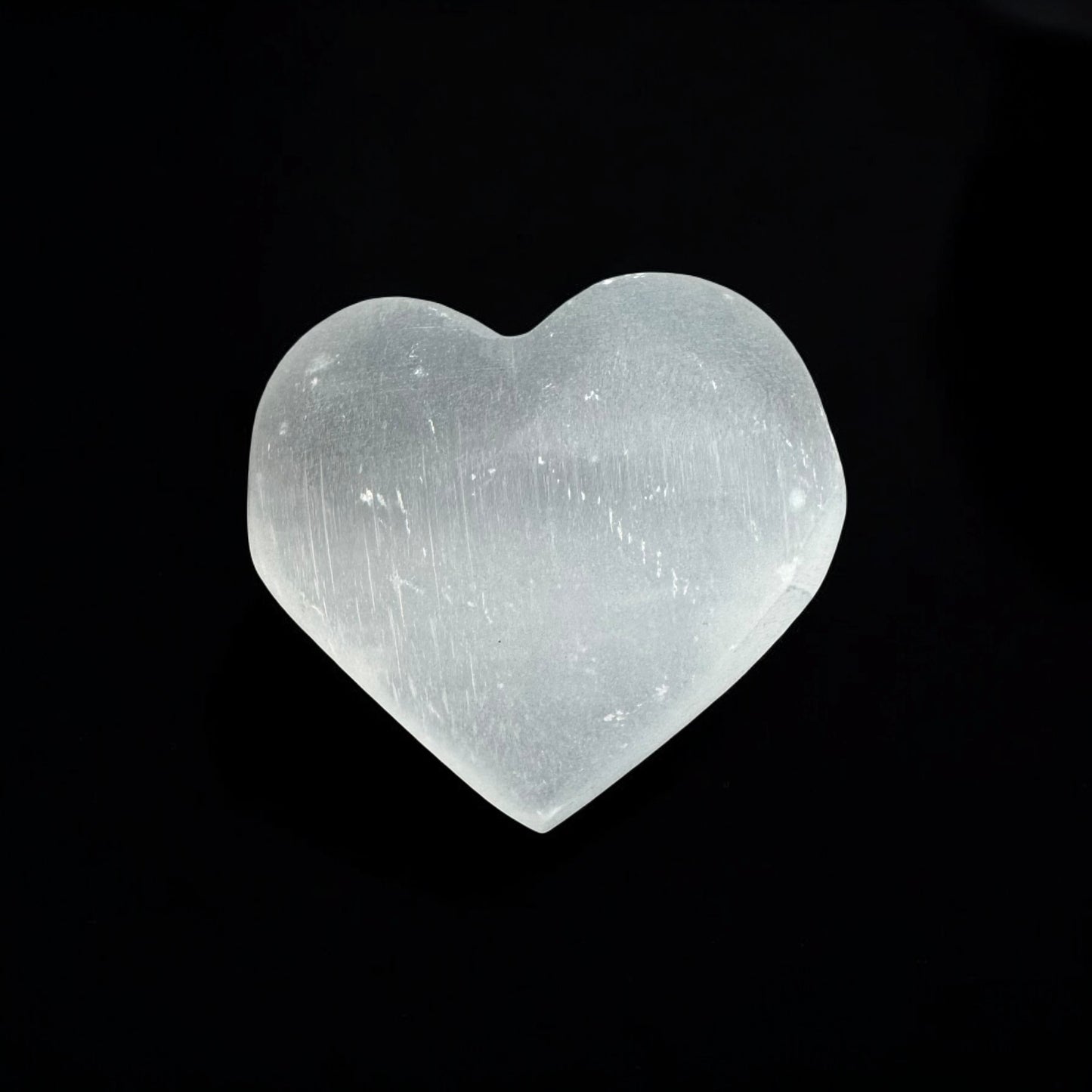 Heart Selenite Crystal Palm Stones