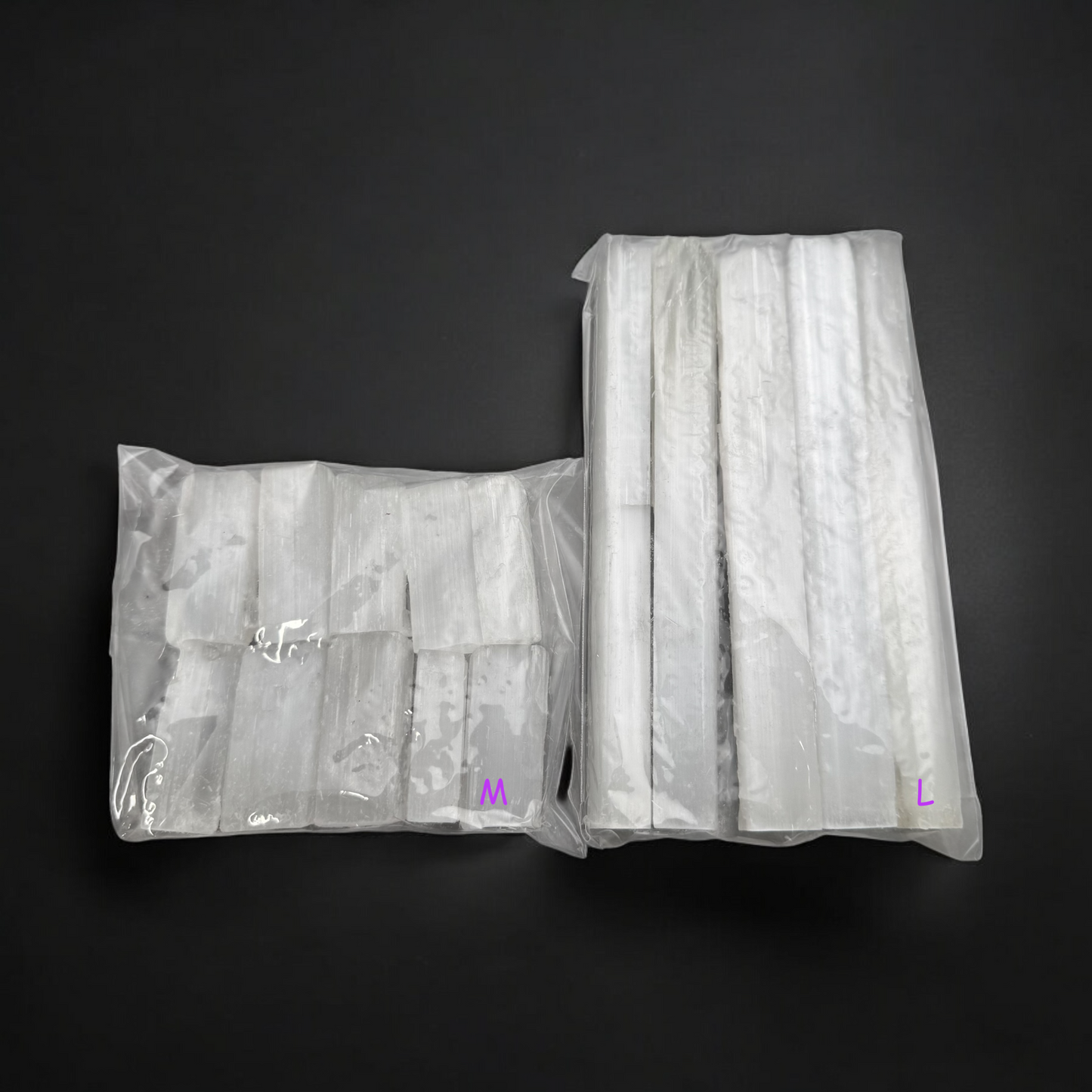Selenite Crystal Rough Sticks Pack