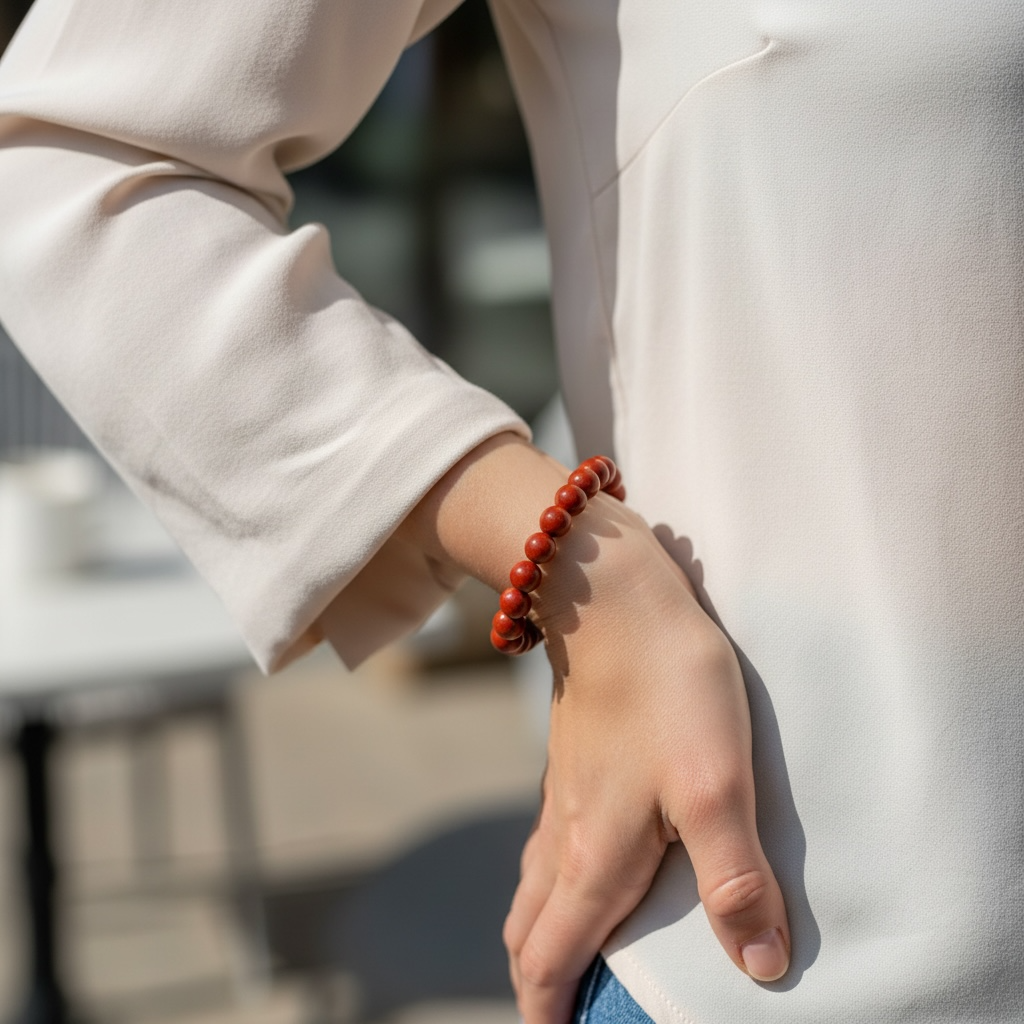 紅碧玉串珠手鍊