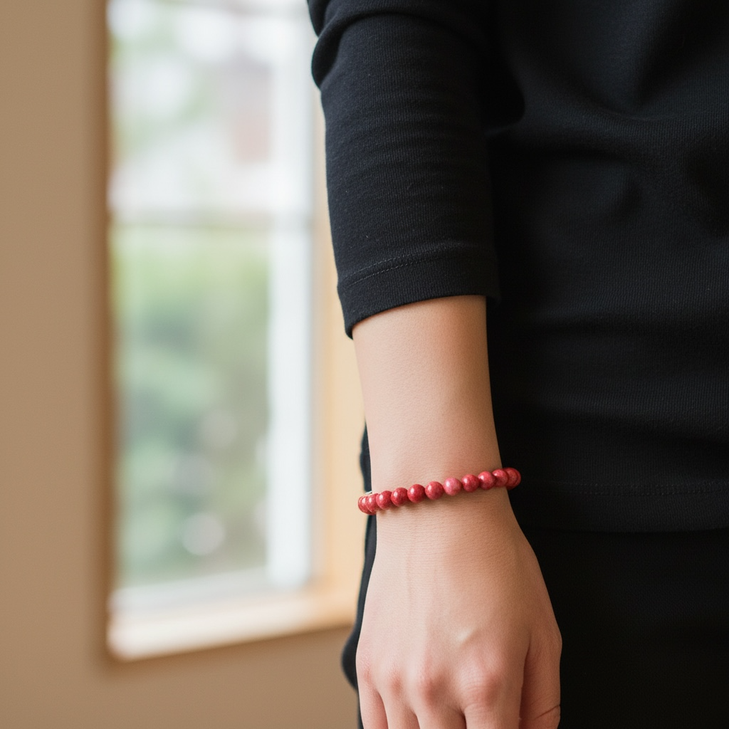 Russian Rhodonite Crystal Beaded Bracelets