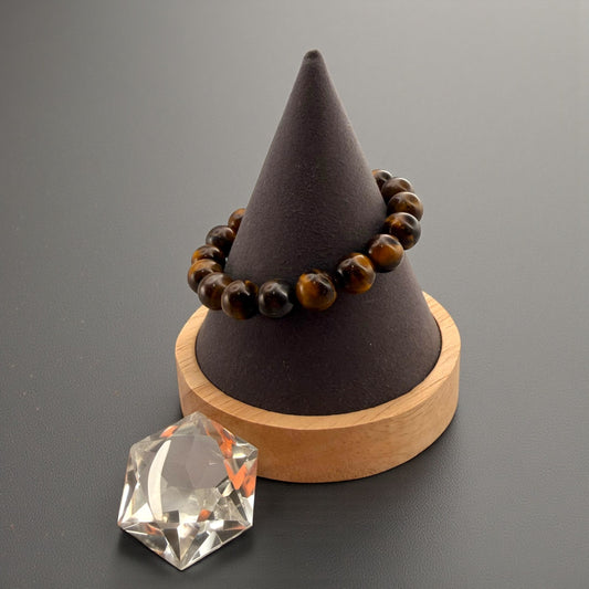 Tiger's Eye Crystal Beaded Bracelet