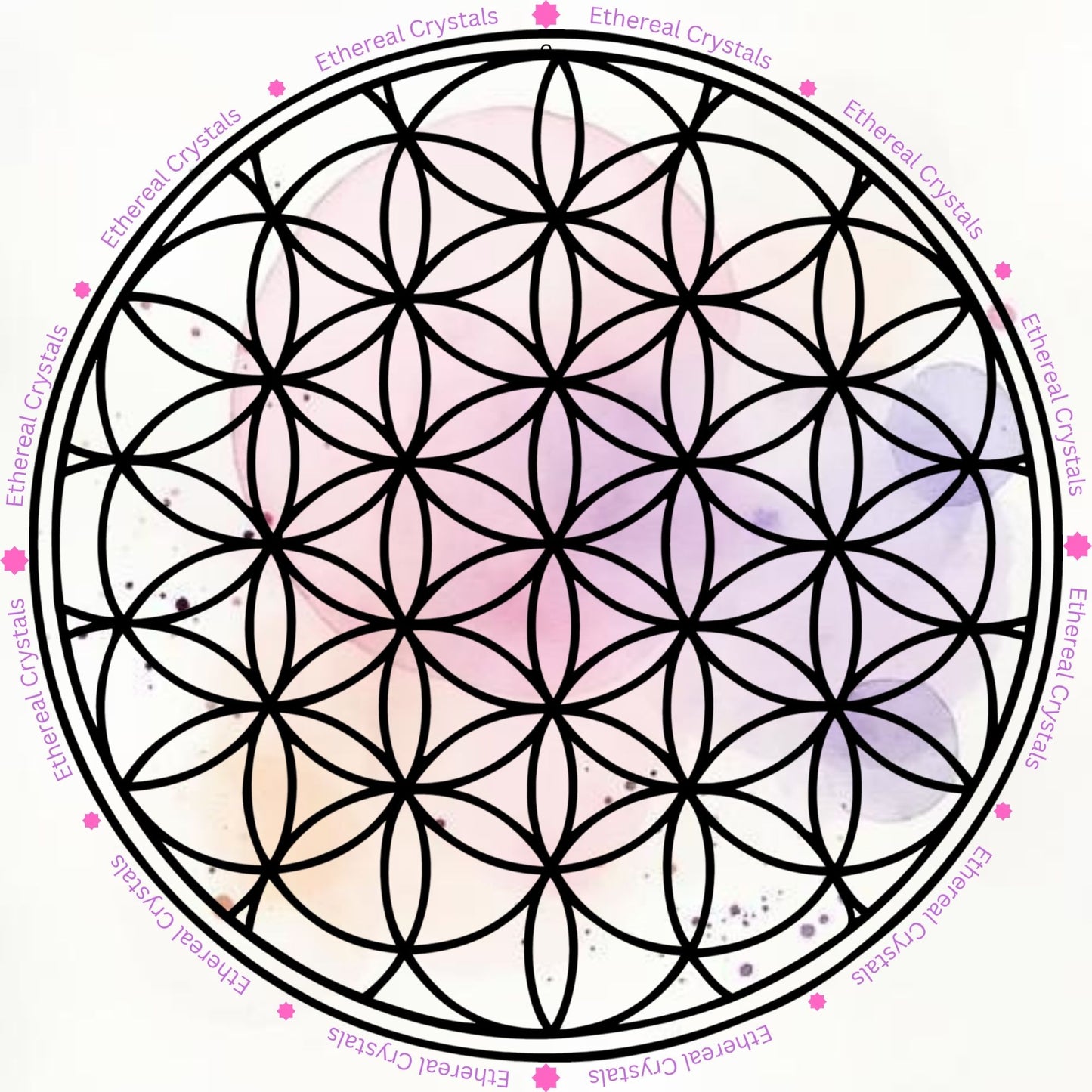 UV DTF Flower of Life Sticker