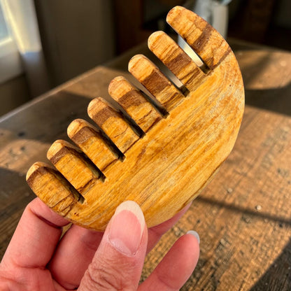 Palo Santo Hand Carved Head/Scalp Massage Hair Brush
