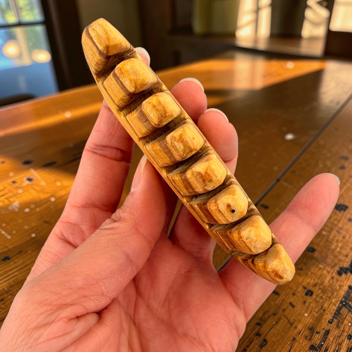 Palo Santo Hand Carved Head/Scalp Massage Hair Brush
