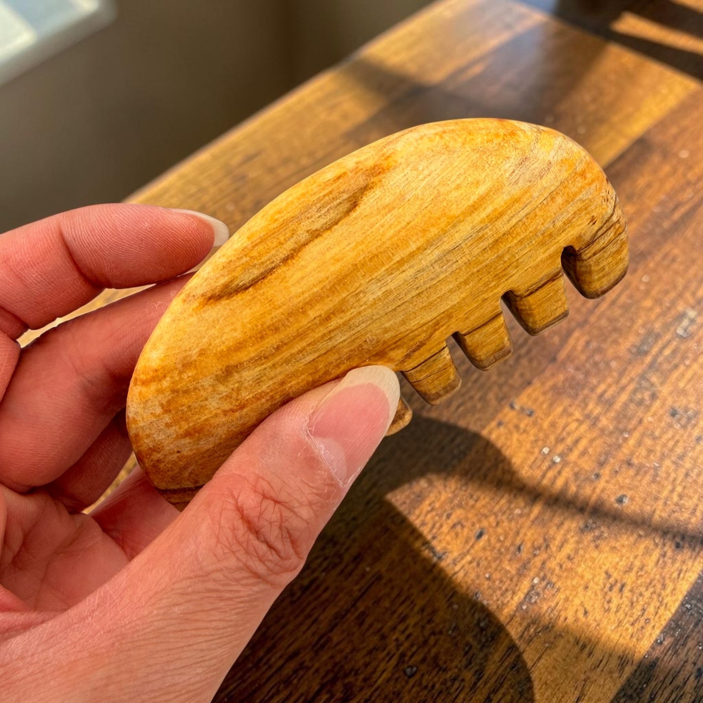Palo Santo Hand Carved Head/Scalp Massage Hair Brush