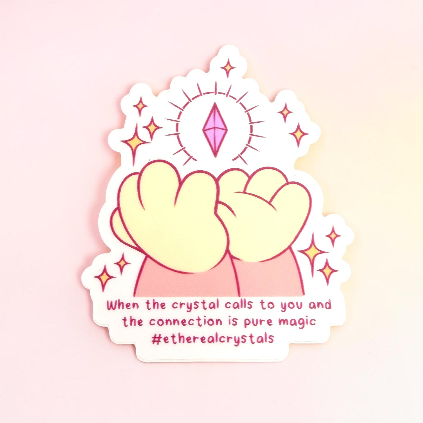 Abundantia is Bored Water Proof Vinyl Sticker (Holding a Gem)