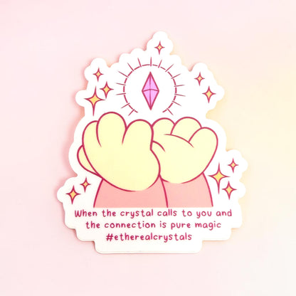Abundantia is Bored Water Proof Vinyl Sticker (Holding a Gem)