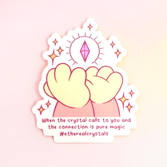 Abundantia is Bored Water Proof Vinyl Sticker (Holding a Gem)