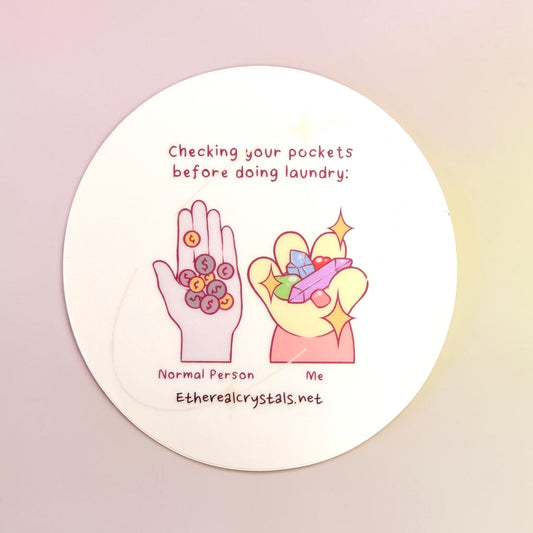 Abundantia is Bored Water Proof Vinyl Sticker (Checking my Pocket)