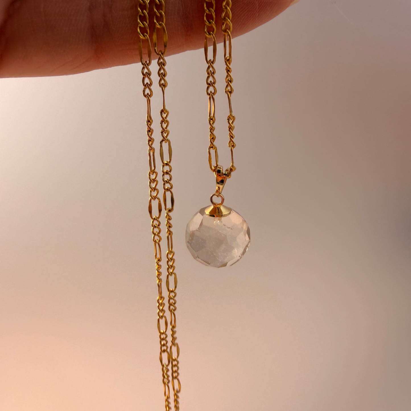 Faceted Crystal Ball Pendant