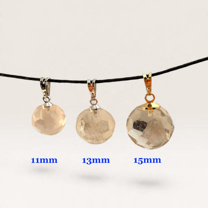 Faceted Crystal Ball Pendant