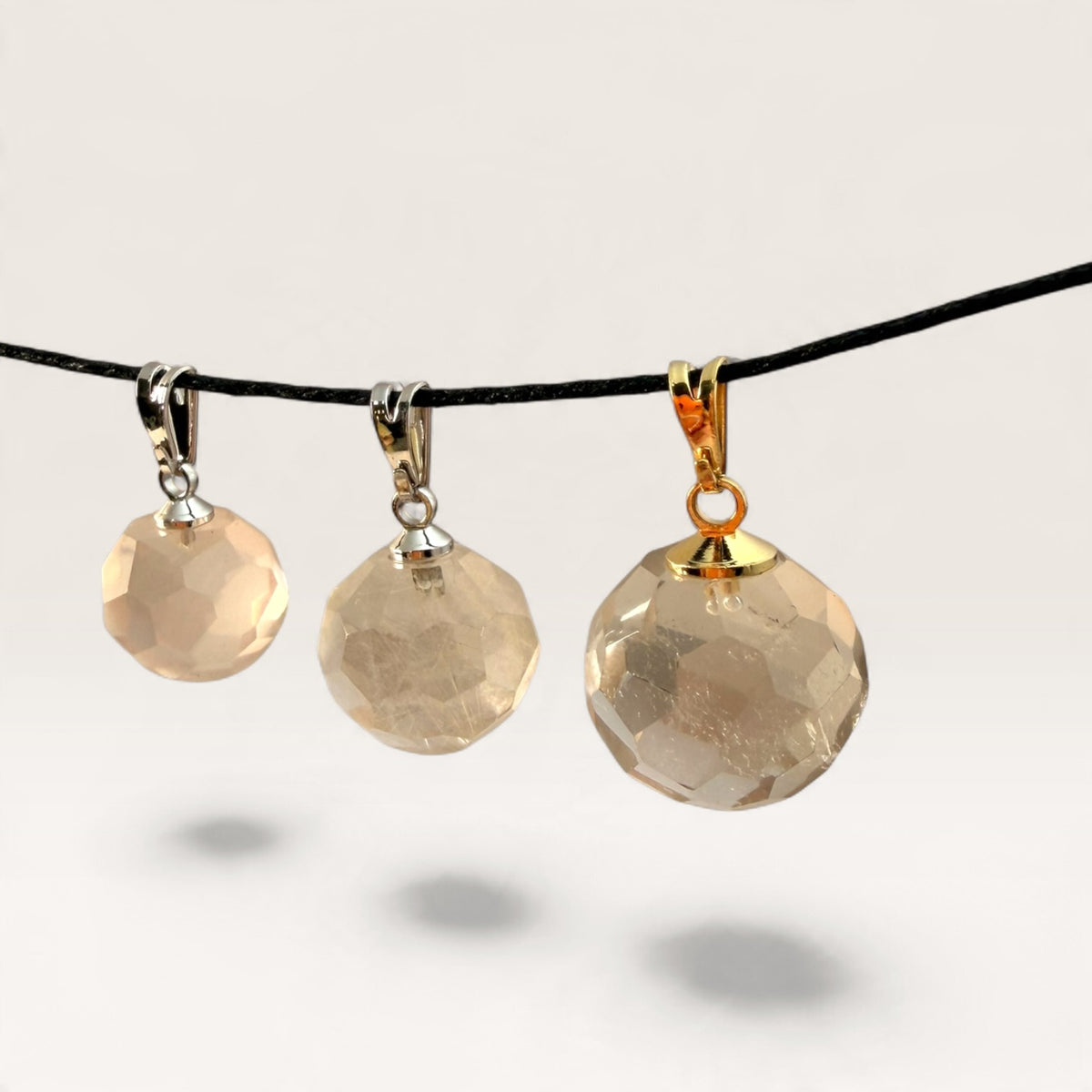 Faceted Crystal Ball Pendant