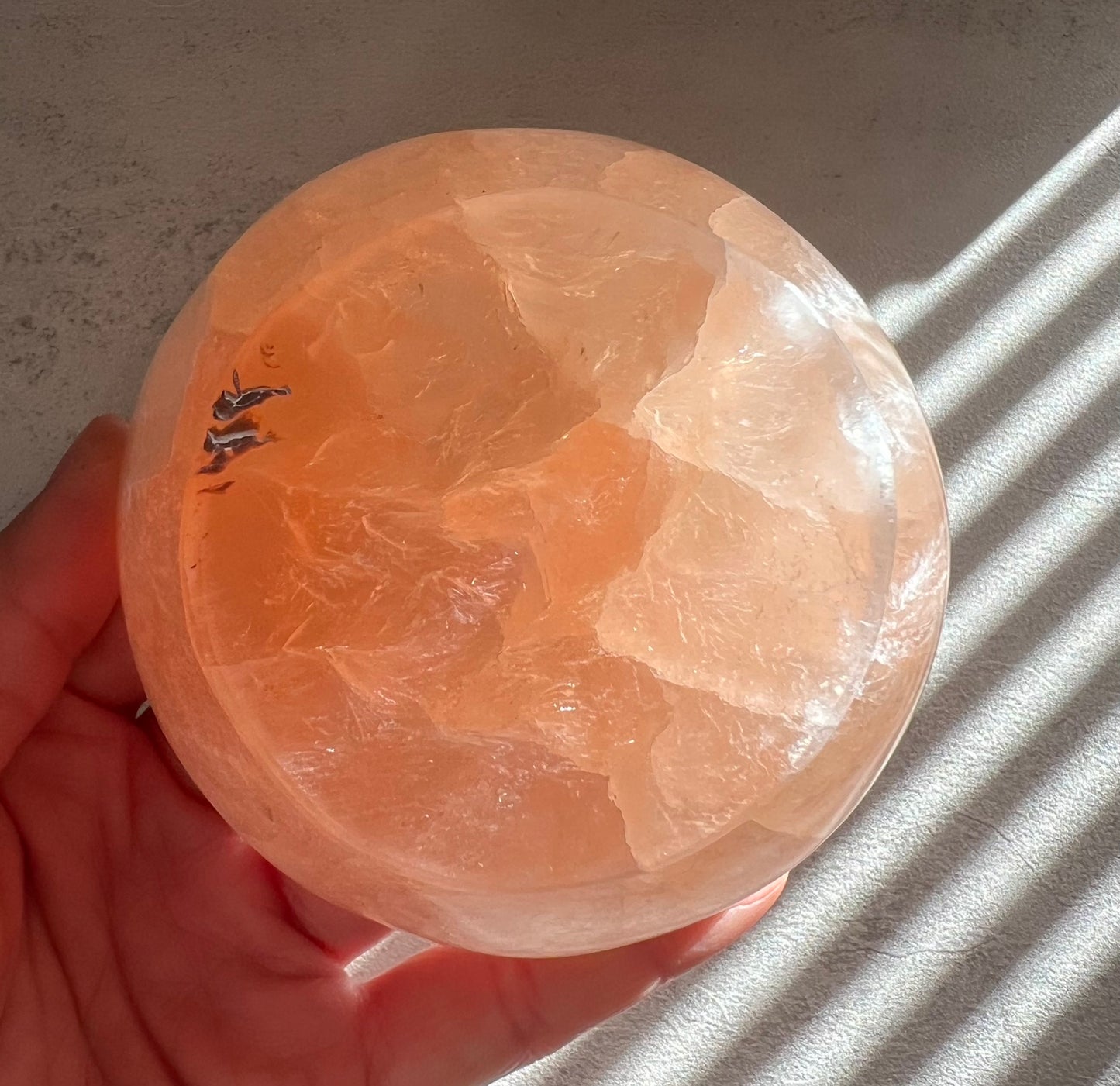 圓形亞硒酸鹽碗，帶底座，橙色（S）