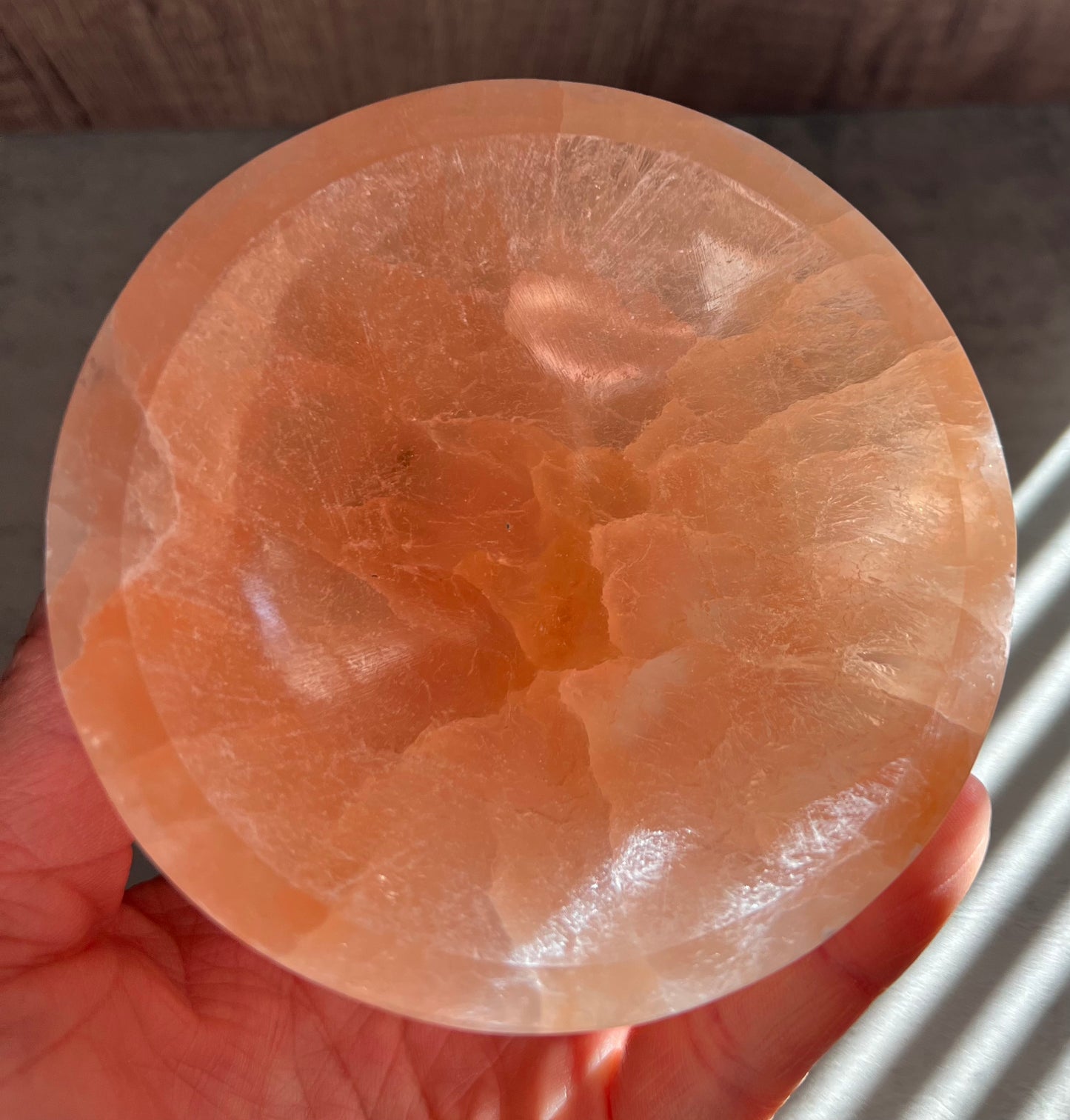 圓形亞硒酸鹽碗，帶底座，橙色（S）
