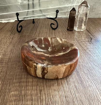 Petrified Wood Crystal Dish (S)