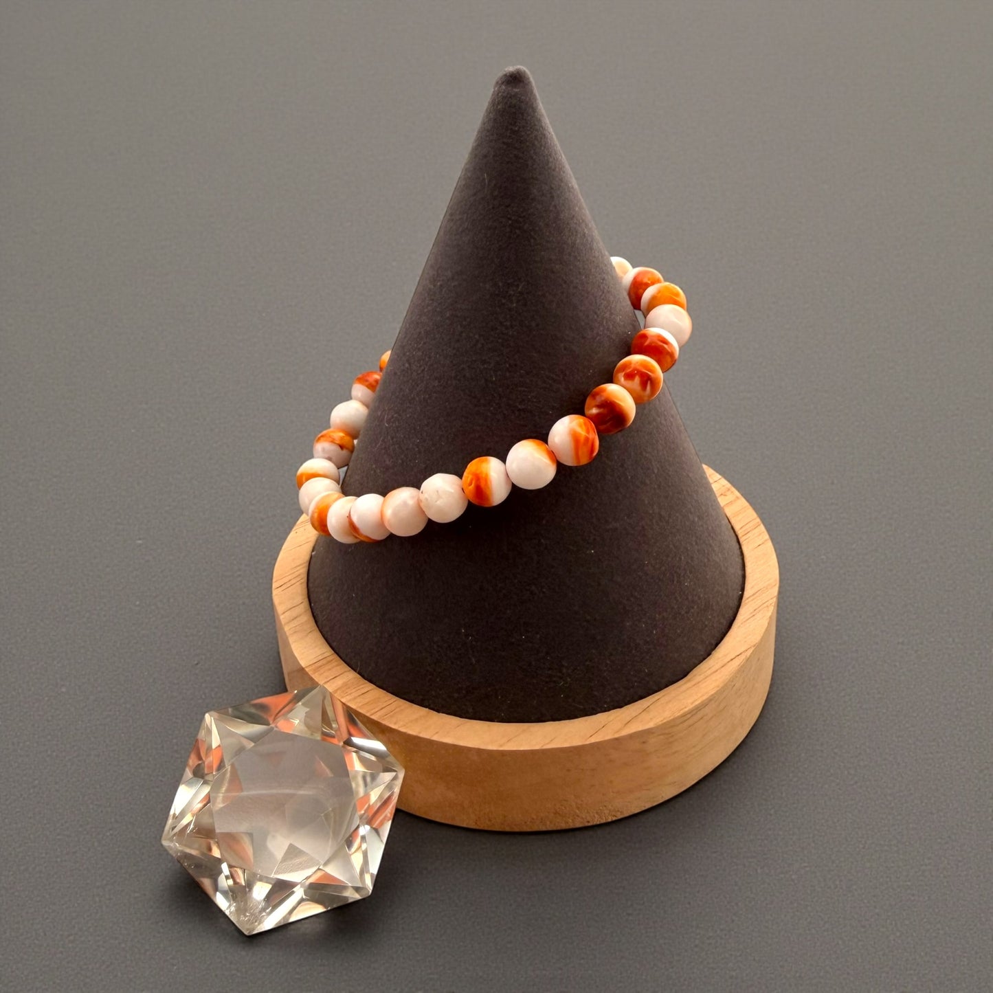 Spiny Oyster Crystal Beaded Bracelet
