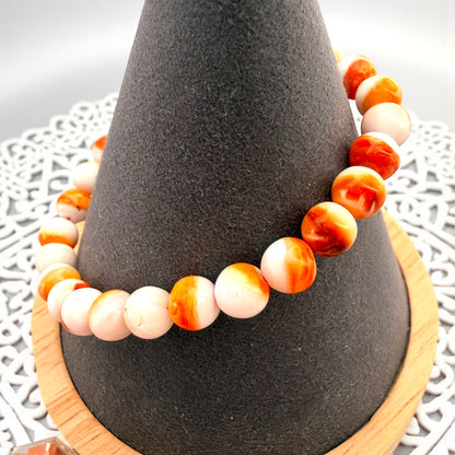 Spiny Oyster Crystal Beaded Bracelet