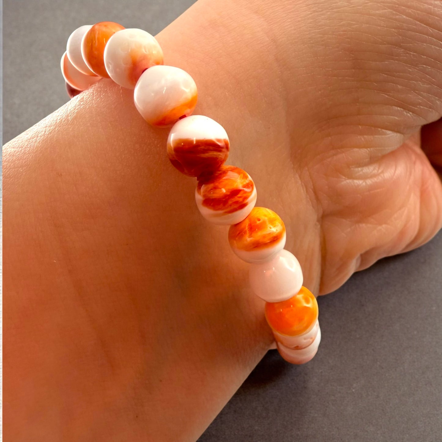 Spiny Oyster Crystal Beaded Bracelet