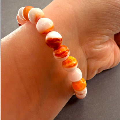 Spiny Oyster Crystal Beaded Bracelet