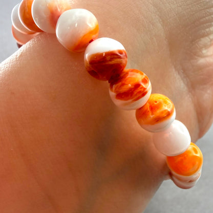 Spiny Oyster Crystal Beaded Bracelet
